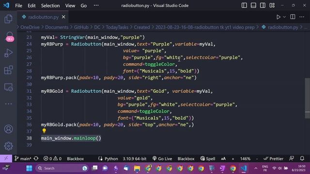 Auto Customizable Radio Button | Python