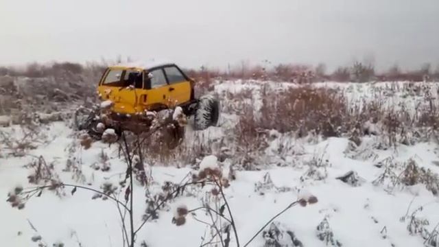 Самодельный вездеход на шинах низкого давления ПУПСик, первый выезд смотреть онлайн