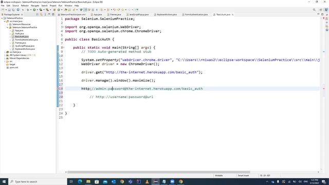 ?How to Handle Basic Authentication Pop Up in Selenium - Session 26?