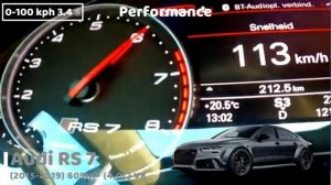 Acceleration battle Audi RS7/Разгон 0 100 Audi RS7 разных поколений