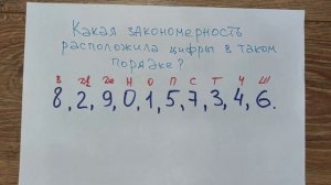 Какая закономерность расположила цифры в таком порядке