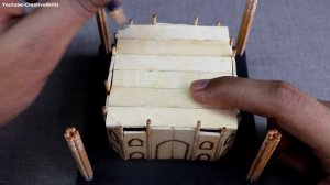 How to Make TAJ MAHAL from Popscicle Sticks - DIY Craft