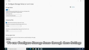 Speed Up Windows 10 - Enable Storage Sense