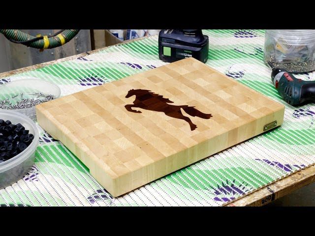 A "Horse" inlaid end grain cutting board смотреть онлайн