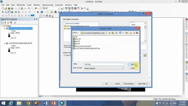 Landsat 8 NDVI calculation using ArcGIS 10.2 raster calculator смотреть онлайн