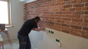 Укладка декоративного клинкерного кирпича Ижора | Ремонт квартир в Казани