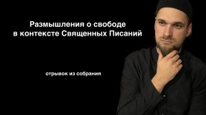 Размышления о свободе в контексте Священных Писаний | Отрывок из собрания
