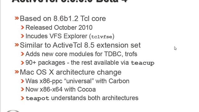Looking Ahead to Tcl 8.6 Jeff Hobbs (part 3 of 3) смотреть онлайн