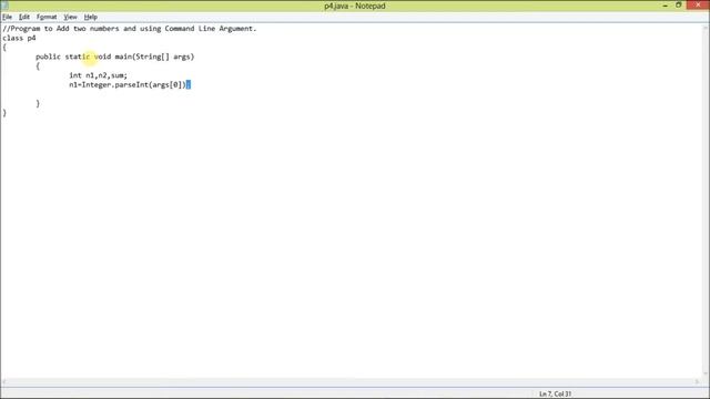 Java Add two numbers using Command Line Arguments Program смотреть онлайн