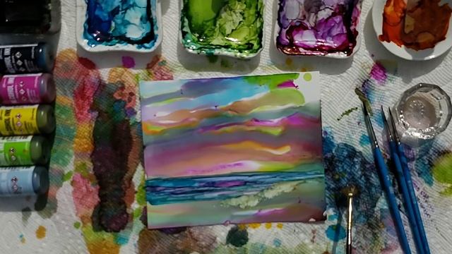 Painting Outside With Alcohol Inks смотреть онлайн