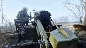 Российская артиллерия работает по позициям укронацистов в зоне проведения СВО.