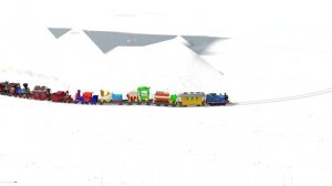 THOMAS AND CASEY JR - STUCK IN THE ICE OF SNOWLAND! - DIZZY ICE TRACKS - TRAINZ RAILROAD SIMULATOR