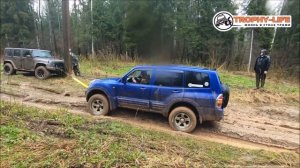 Отважные подготовленные внедорожники Паджеро Джип Нива на бездорожье 4х4 покатушка Трофи-лайф 2021