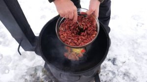 КУРИНЫЕ СЕРДЕЧКИ ПО-ТАЙСКИ В КАЗАНЕ НА КОСТРЕ