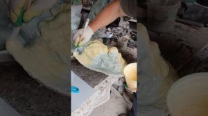 Создание силиконовой формы льва для литья из бетона