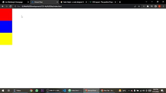 CSS Static and Relative Positioning | Complete Web Development Bootcamp Course 2022