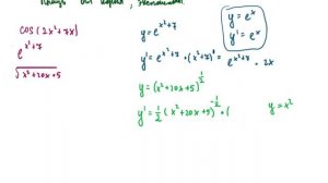 Производная от корня и экспоненты. Как брать сложные производные?