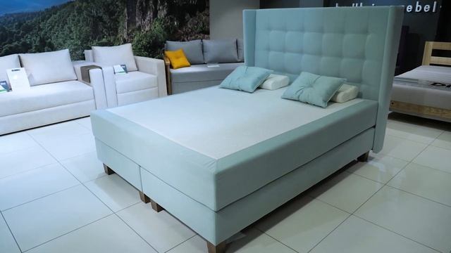 ГРЕТА – кровать Box Spring с высоким изголовьем марки DIZI, Укризрамебель смотреть онлайн