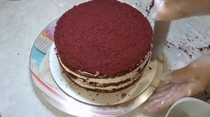 СБОРКА ТОРТА // Собираем Торт Красный Бархат // Вкусняшки Дома с Аллой