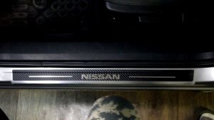 Наклейки на пороги для Nissan Qashqai