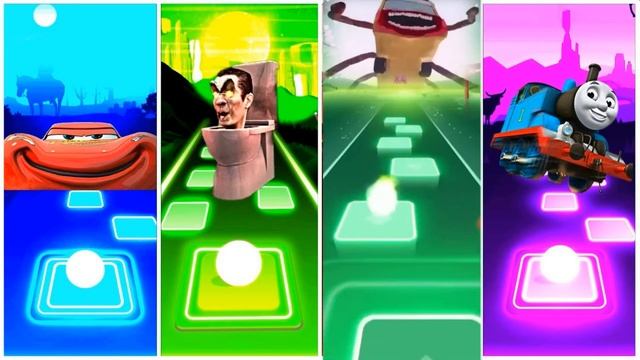 Bus Eater vs Mcqueen vs Skibidi Toilet vs Cursed Thomas Train EXE - Tileshop EDM Gameplay ? ?