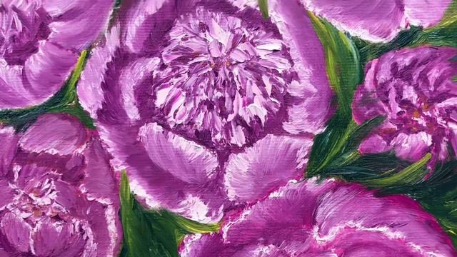 Пионы маслом мастер класс! 3 этап!пишем листья смотреть онлайн