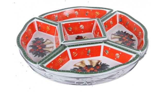 Менажница с новогодним дизайном (Rosenberg) обзор RCE-070003-NY бренд Rosenberg производитель смотреть онлайн