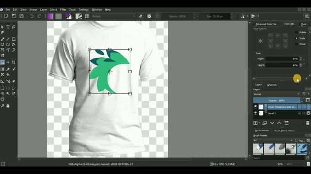 How To Create Customizable T-shirt Mockups with KRITA