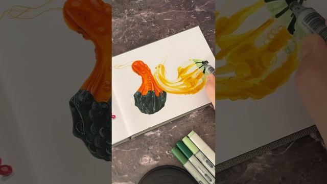 Пока это определенно мои любимые тыквы в этом году ? #painting #drawing #art #markers #draw #sketch смотреть онлайн