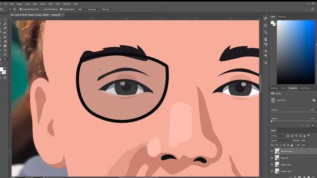 Flubber Movie Poster Style - Vector Portrait | Adobe Photoshop - Illustrator | Time Lapse смотреть онлайн