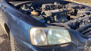 Hyundai Accent на недорогих Светодиодных ламп ( гибкий Куллер чип COB ) тонировка в круг