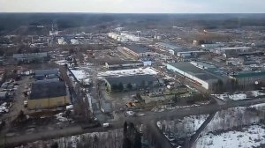 Вахтовый посёлок Пионерный с вертолета.Томская область.