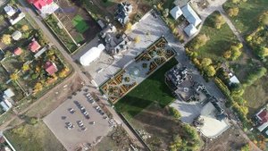 Вид с высоты на Замок Гарибальди, Хрящевку и окрестности.
