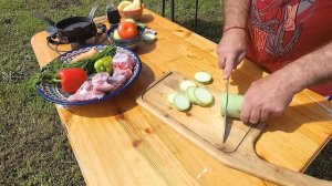 Готовим на садже. Свиные ребрышки с овощами.
