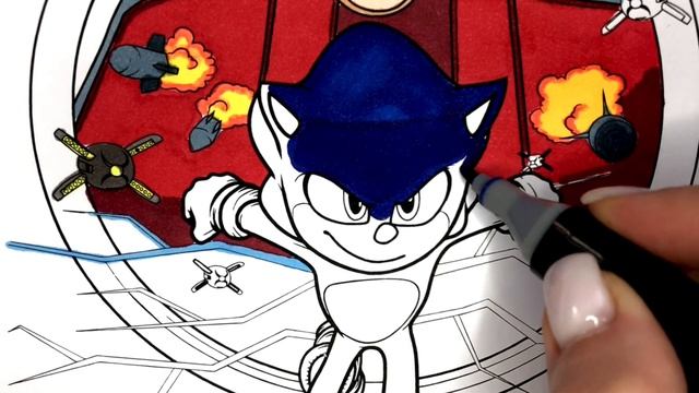 Sonic in the movie coloring / Sonic the hedgehog coloring / How to draw Sonic смотреть онлайн