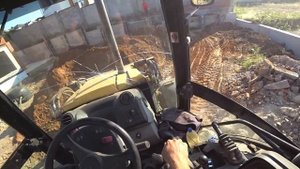 Отсыпка подпорных стен, разбор задней стрелы Cat 428 ep40