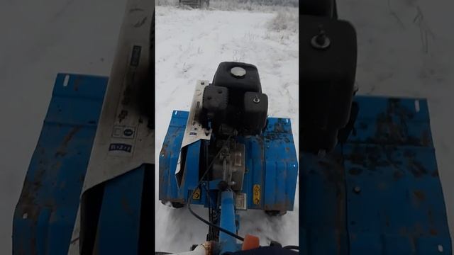 Мотоблок по снегу! Тест мотоблока Нева  в снегу #техника