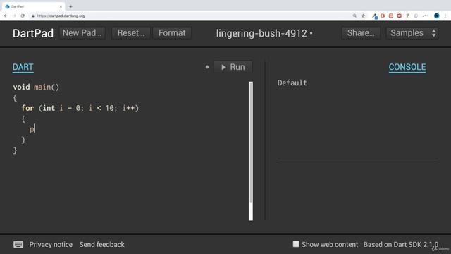 For Loop - Dart Programming Course смотреть онлайн