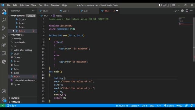 Inline function in c++ || learn programing language