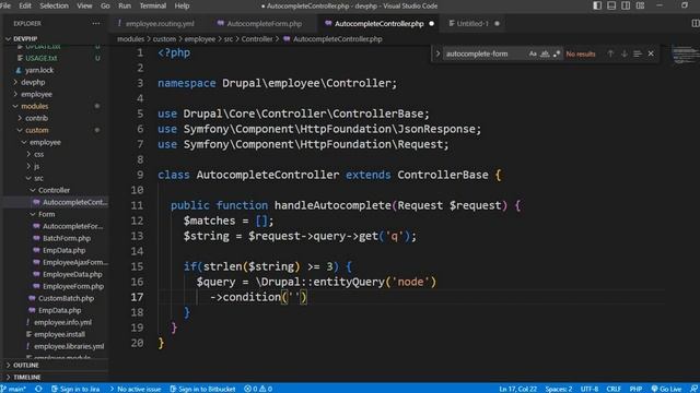 Create custom autocomplete field in Drupal 9 and Drupal 10