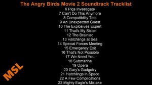 The Angry Birds Movie 2 Soundtrack Tracklist | The Angry Birds Movie 2 (2019)