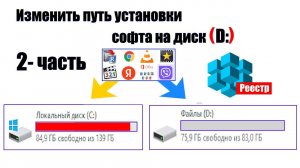 Как изменить путь установки программ на диск D по умолчанию.