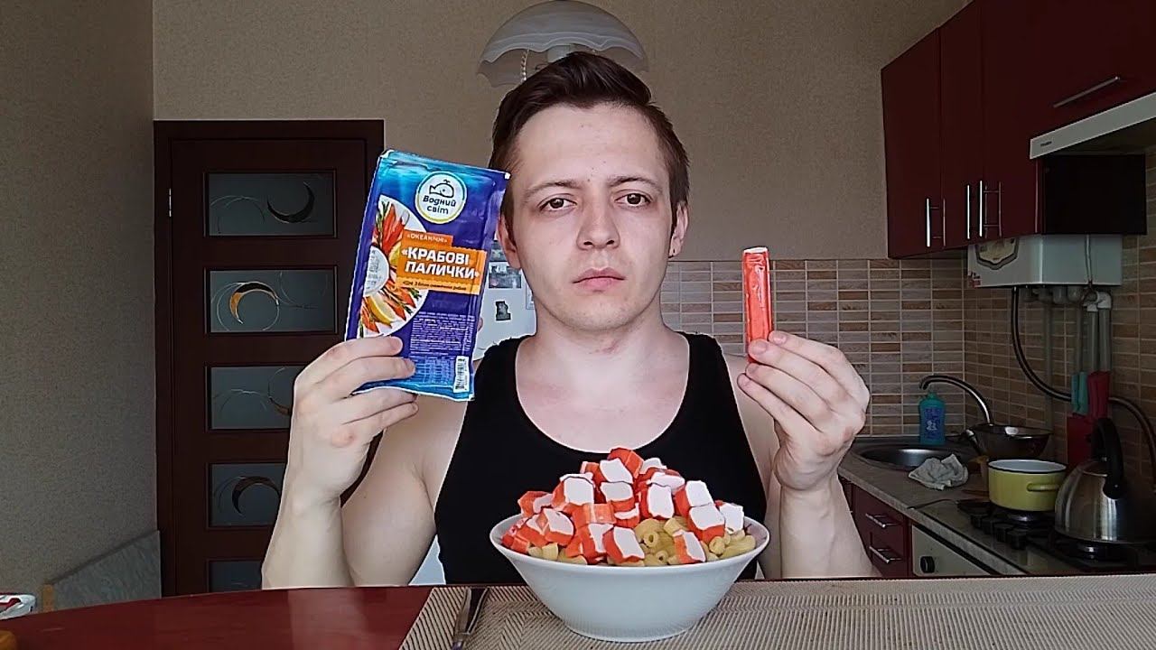 МУКБАНГ МАКАРОНЫ С КРАБОВЫМИ ПАЛОЧКАМИ. ОБЖОР МАКАРОНЫ С СУРИМИ