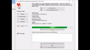 Восстановление поврежденного видео с экшенкамеры. Video Repair Tool 1.9.0.0