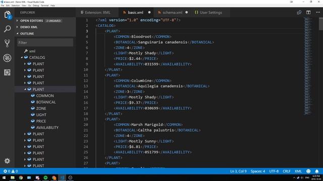 XML VS Code Extension Demo смотреть онлайн
