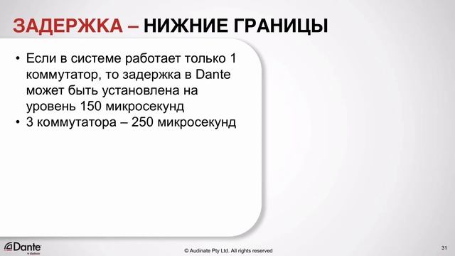 Dante программа сертификации уровень 2: #4 - задержка смотреть онлайн