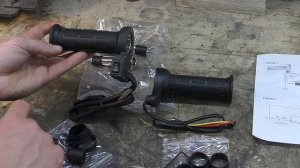 Ручки с подогревом для мотоцикла, универсальные 22мм/25мм (3/4", 1"). Установка на мотоцикл