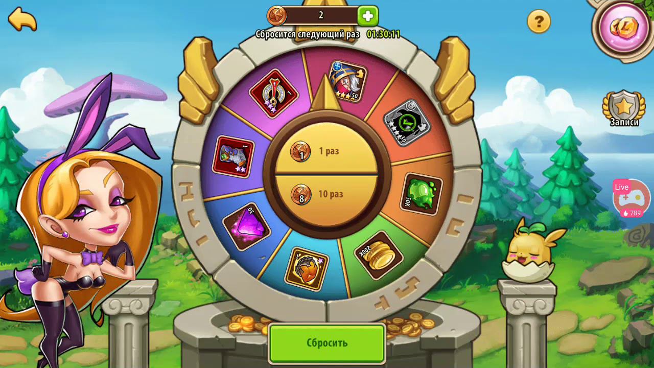 Idle heroes стрим на Омлете)