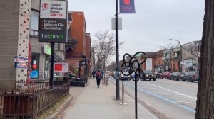 Montreal Walk : Saint Denis Street from Berri-UQAM to Rosemont in December 2022