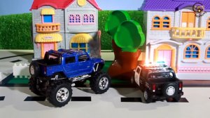 Мультик про Машинки. Полицейская Машинка, Экскаватор и Трактор. МанкиМульт